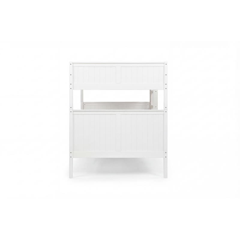 Camaflexi Full over Full Bunk Bed - Panel Headboard - White Finish
