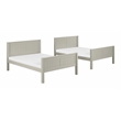 Camaflexi Full over Full Bunk Bed - Panel Headboard - Grey Finish