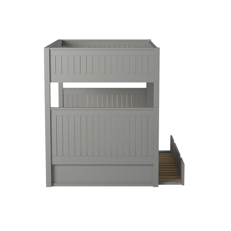 Camaflexi Full over Full Bunk Bed with Twin Trundle - Panel Headboard
