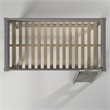 Camaflexi Twin Size High Loft Bed - Panel Headboard - Gray Finish