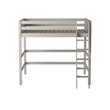 Camaflexi Full Size High Loft Bed - Panel Headboard - Gray Finish