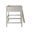 Camaflexi Full Size High Loft Bed - Panel Headboard - Gray Finish
