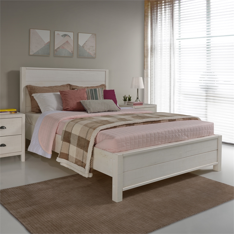 Arlington Bed Queen Size - Distract White Finish