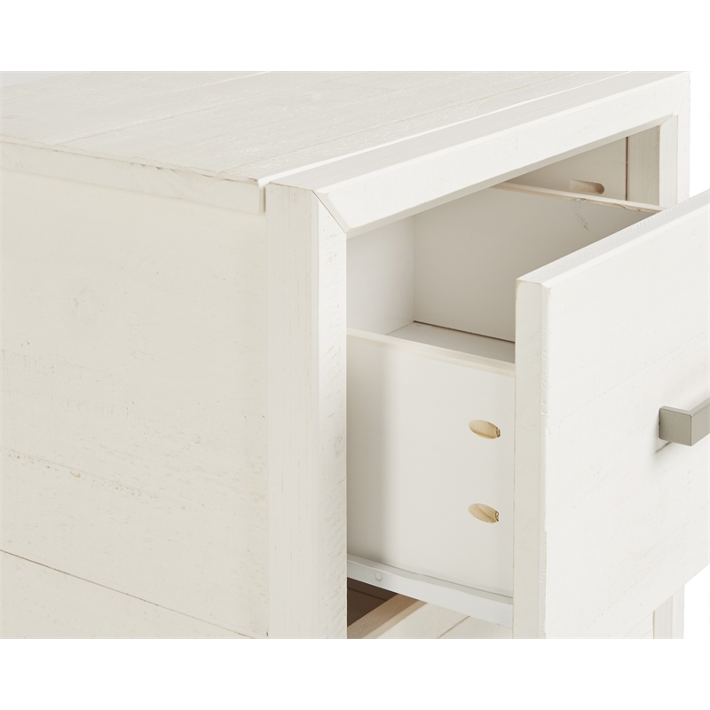 Monterrey Nightstand - Shabby White Finish