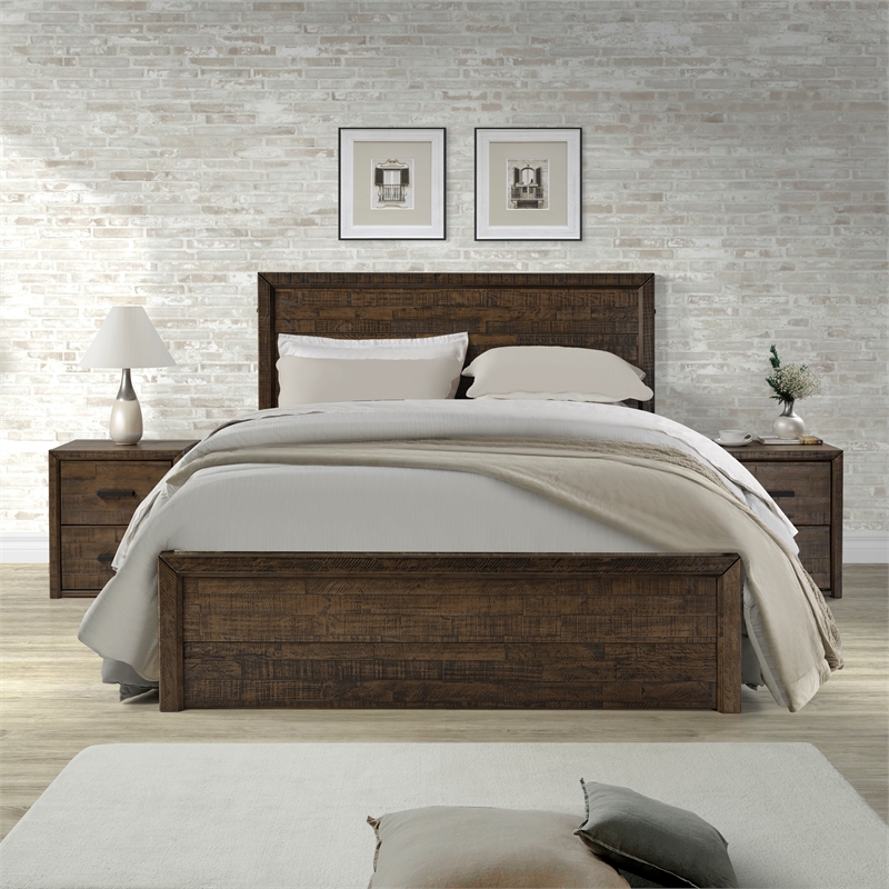 Monterrey Bed  - Queen Size - Provincial Brown Finish