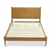Camaflexi Mid-Century Solid Wood Platform Queen Bed in Castanho Brown