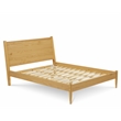 Camaflexi Mid-Century Solid Wood Platform Queen Bed in Scandinavian Oak
