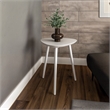 Mid Century Modern End Table White Finish