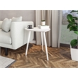 Mid Century Modern End Table White Finish