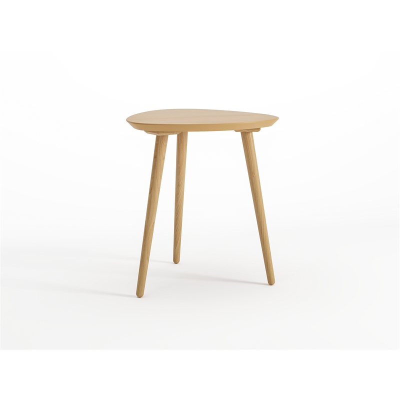 Mid Century Modern End Table Oak Finish