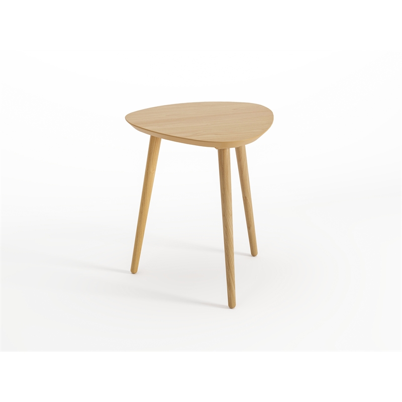 Mid Century Modern End Table Oak Finish