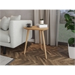 Mid Century Modern End Table Oak Finish