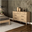 Camaflexi Mid Century Modern Dresser 6 Drawers Light Oak