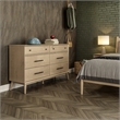 Camaflexi Mid Century Modern Dresser 6 Drawers Light Oak