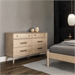 Camaflexi Mid Century Modern Dresser 6 Drawers Light Oak