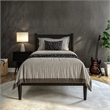 Camaflexi Mid Century Panel Bed Twin Size Black