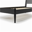Camaflexi Mid Century Panel Bed Twin Size Black