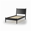 Camaflexi Mid Century Panel Bed Twin Size Black