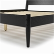 Camaflexi Mid Century Panel Bed King Size Black