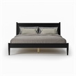 Camaflexi Mid Century Panel Bed King Size Black