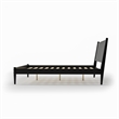 Camaflexi Mid Century Panel Bed King Size Black
