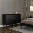 Camaflexi Mid Century Modern Dresser 6 Drawers Black