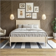 Mid Century Platform Bed Queen Size - Light Oak Finish