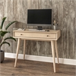 Mid Century Writing Desk One Drawer - Light Oak Finish