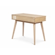Mid Century Writing Desk One Drawer - Light Oak Finish