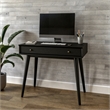 Mid Century Desk One Drawer - Black Finish