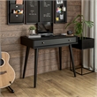 Mid Century Desk One Drawer - Black Finish