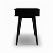 Mid Century Desk One Drawer - Black Finish