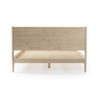 Mid Century Platform Bed King Size - Light Oak Finish