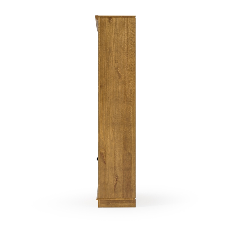 Newport Bookcase with Doors - Mocha with Black Finish