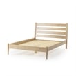 Mid-Century Modern Platform Bed - Light Oak Finish