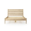Mid-Century Modern Platform Bed - Light Oak Finish