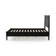 Mid Century Platform Bed Queen Size - Black Finish