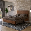 Mid Century Platform Bed Queen Size - Dark Pecan Finish