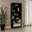 Shaker Style Bookcase - Black Finish - 72