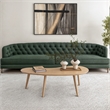 Camaflexi Mid-Century Modern Soild Wood Coffee Table in Light Oak Finish