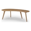 Camaflexi Mid-Century Modern Soild Wood Coffee Table in Light Oak Finish