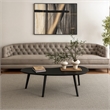 Camaflexi Mid-Century Modern Soild Wood Coffee Table in Black Finish