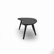Camaflexi Mid-Century Modern Soild Wood Coffee Table in Black Finish