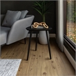 Camaflexi Mid-Century Modern Soild Wood End Table in Black Finish