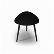 Camaflexi Mid-Century Modern Soild Wood End Table in Black Finish