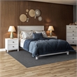 Standard Baja Solid Wood Bed - Queen Size - Shabby White Finish