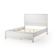Standard Baja Solid Wood Bed - Queen Size - Shabby White Finish