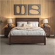 Standard Baja Solid Wood Bed - Queen Size - Walnut Finish