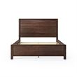 Standard Baja Solid Wood Bed - Queen Size - Walnut Finish