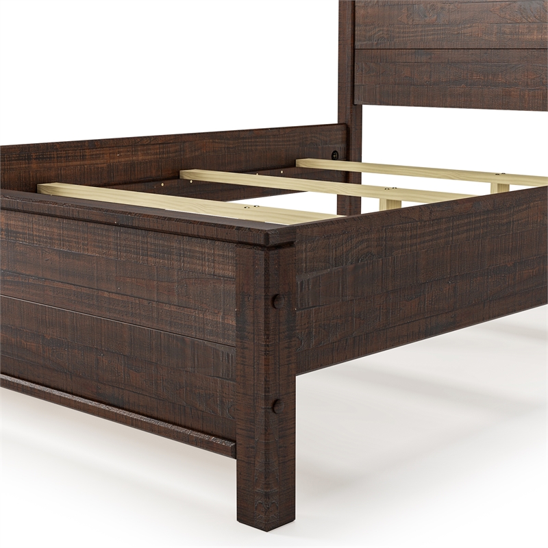 Standard Baja Solid Wood Bed - Queen Size - Walnut Finish